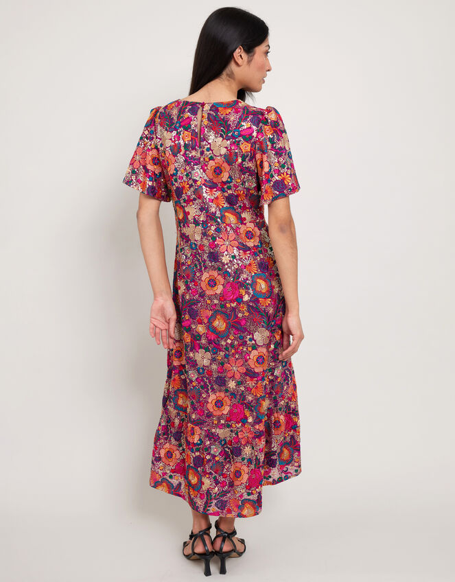 East Floral Print Midi Dress, Multi (MULTI), large