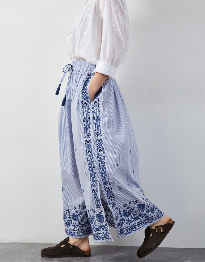 East Teleri Stripe Maxi Skirt, Blue (BLUE), large