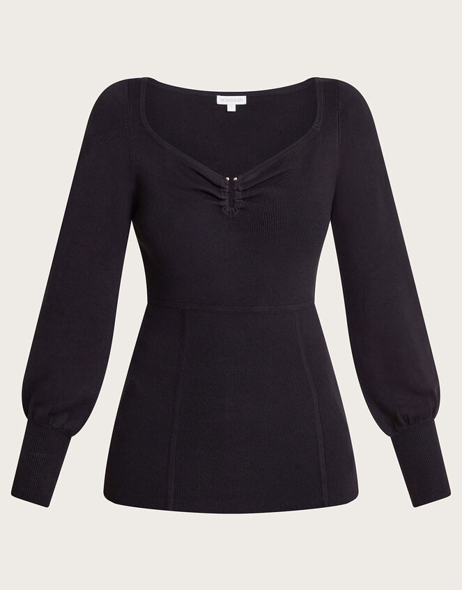 Bodice Detail Jumper with LENZING™ ECOVERO™, Black (BLACK), large