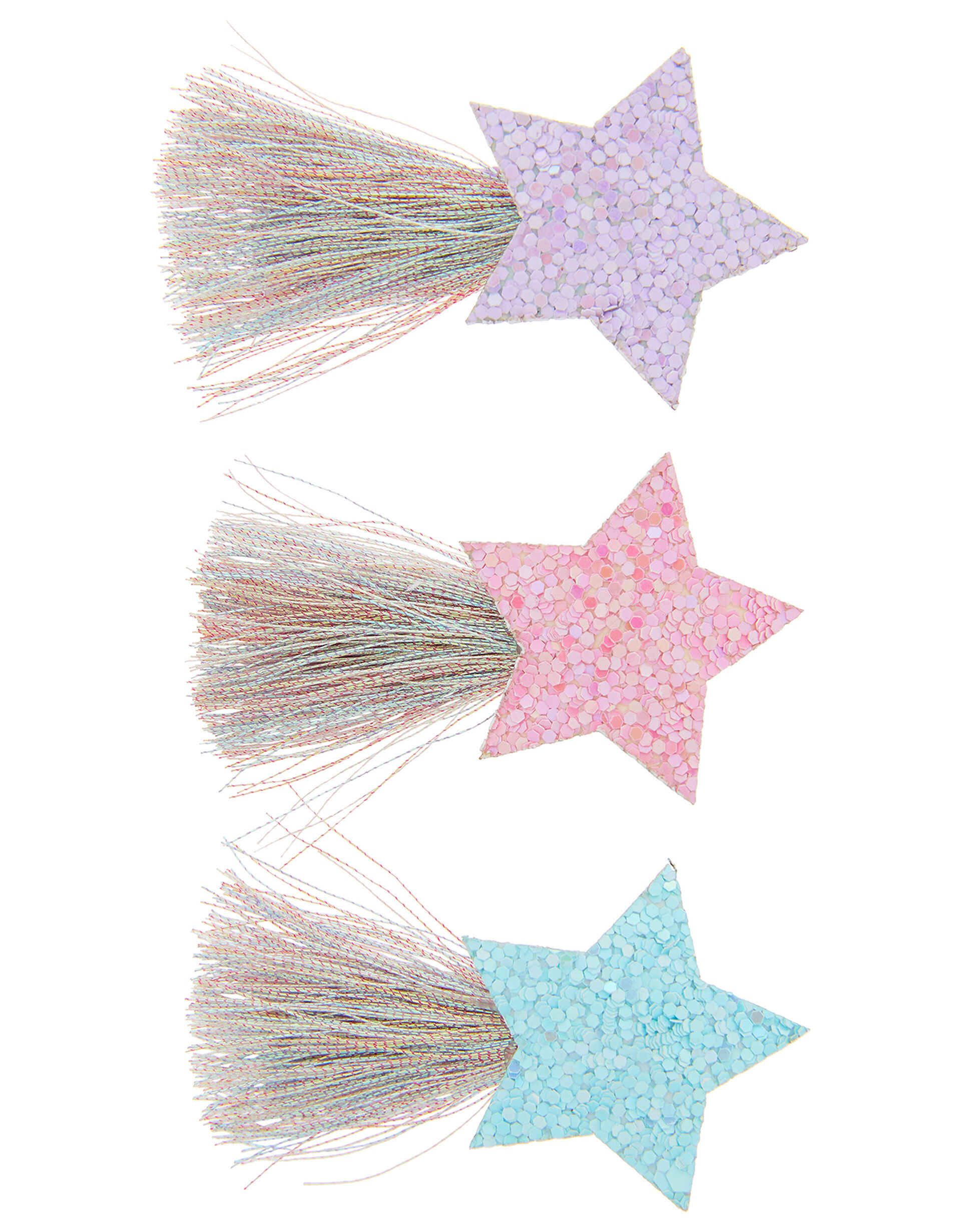 Star Gazer Glitter Hair Clip Set, , large