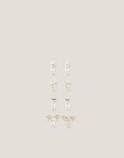 4-Pack Bow & Pearl Clip On Earrings, , large