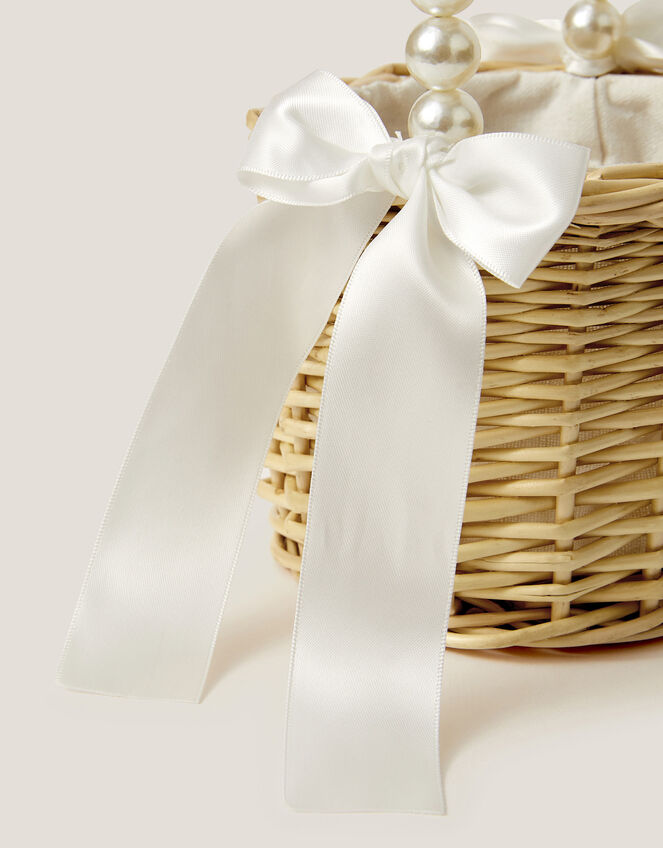 Flower Girl Wicker Basket, , large