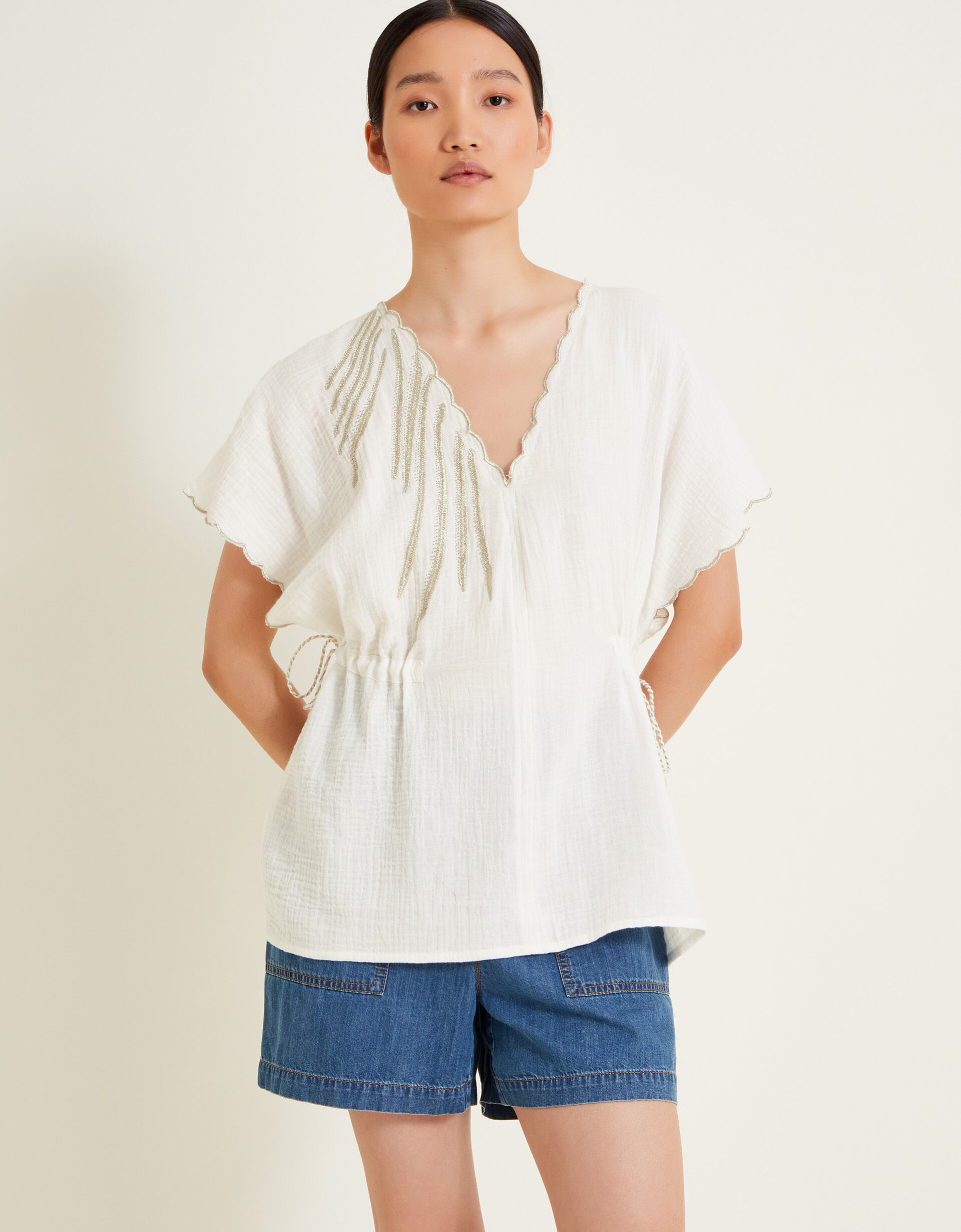 Embroidered Leaf Top main image 0