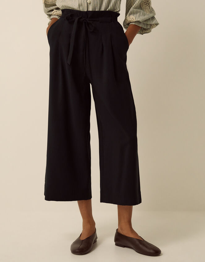 Carla Culotte Trousers, Black (BLACK), large