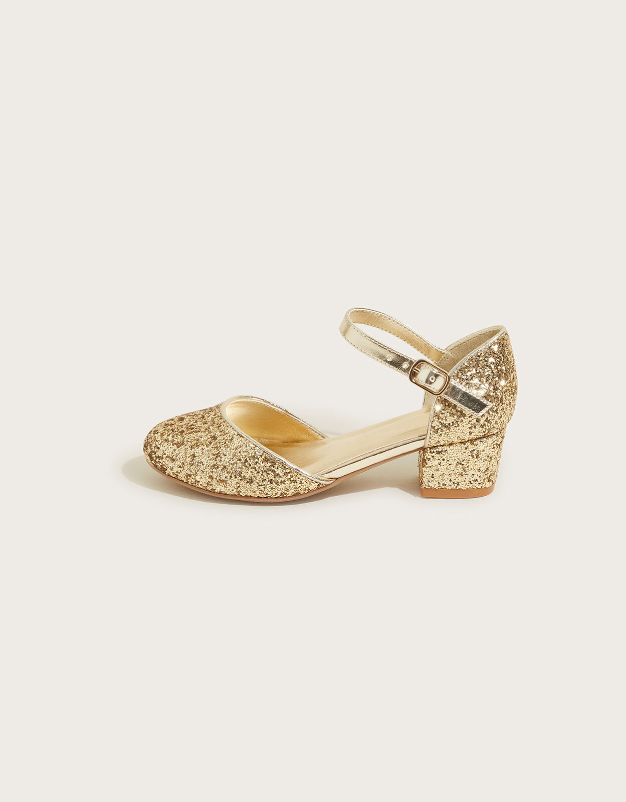Girls gold hot sale glitter heels