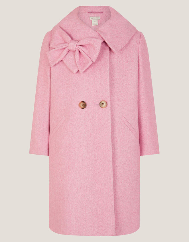 Bow Collar Coat, Pink (PINK), large