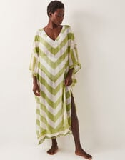 Sorcha Chevron Stripe Kaftan Dress, , large