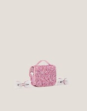 Glitter Satchel Bag & Hair Clips Set, , large