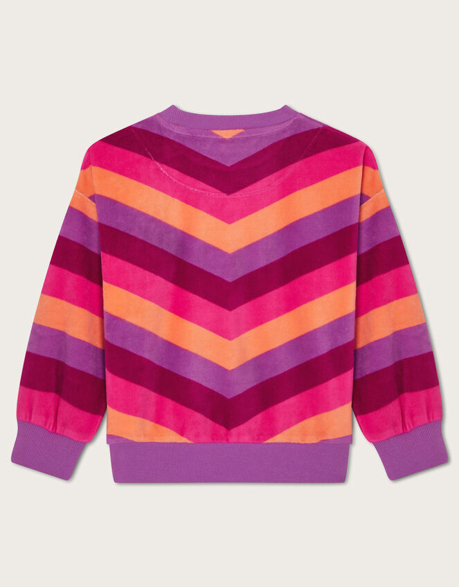 Velour Stripe Star Sweatshirt, Multi (MULTI), large
