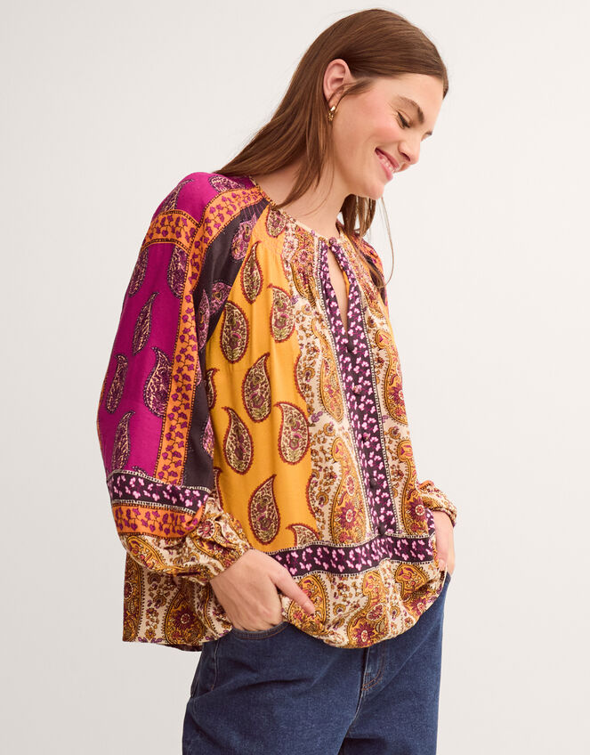 Magdalena Paisley Print Blouse, Pink (PINK), large
