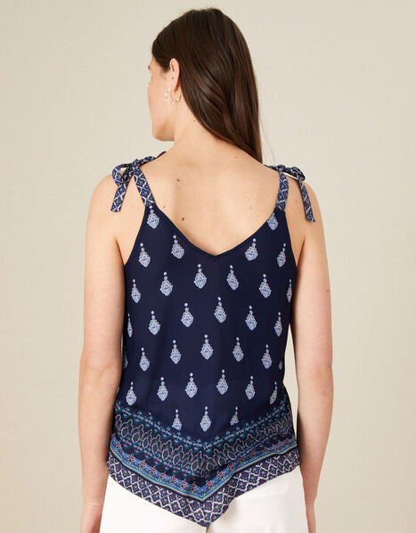 Claudia Print Cami in LENZING™ ECOVERO™  Blue, Blue (NAVY), large