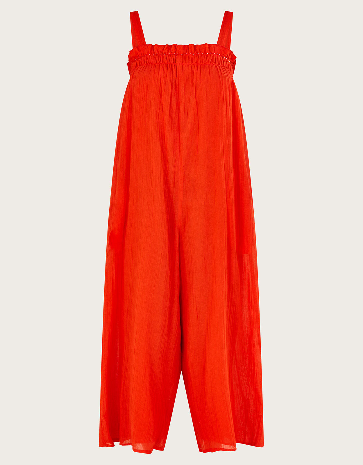 Plain online orange jumpsuit