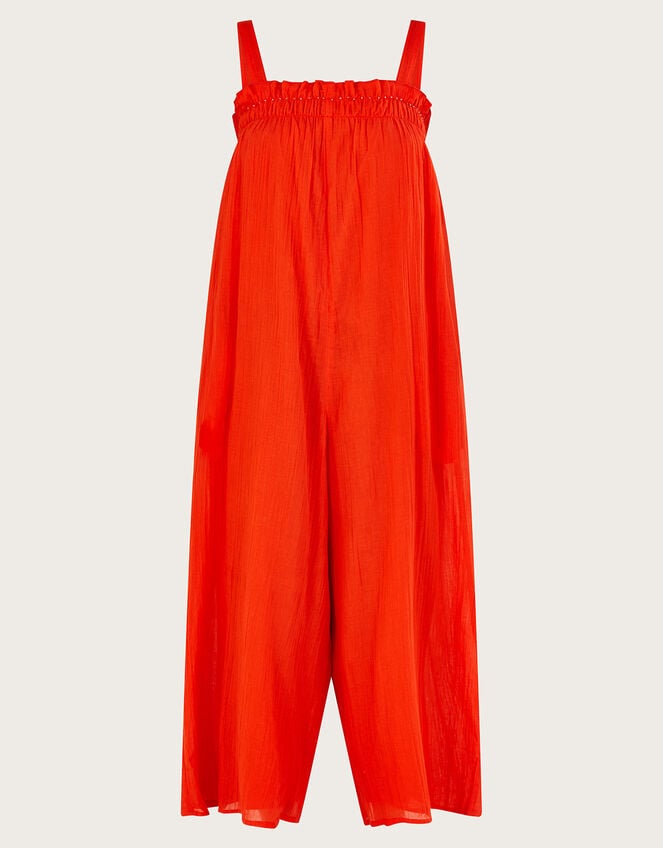 Eve Plain Jumpsuit, Orange (CORAL), large