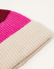 Stripe Knit Beanie, , large