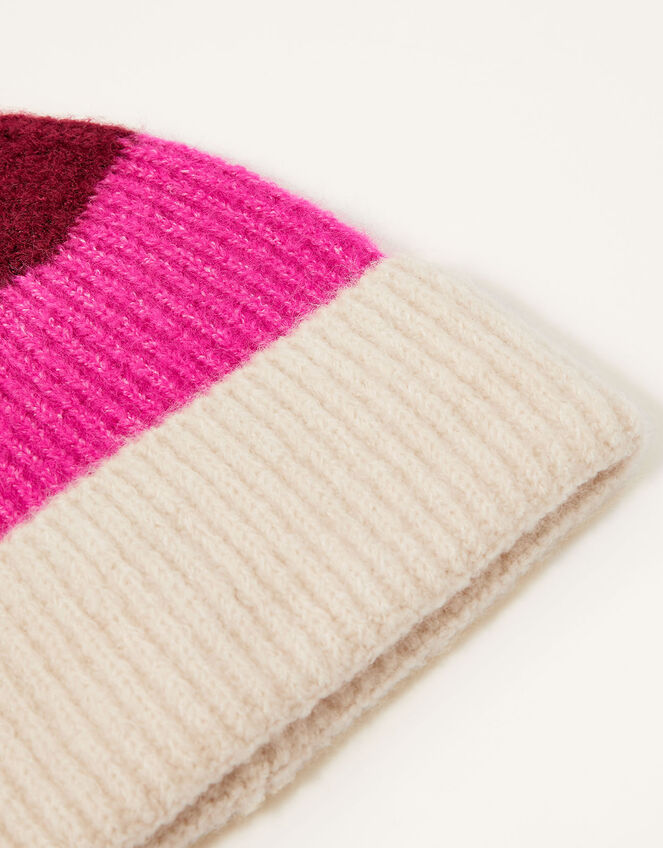 Stripe Knit Beanie, , large