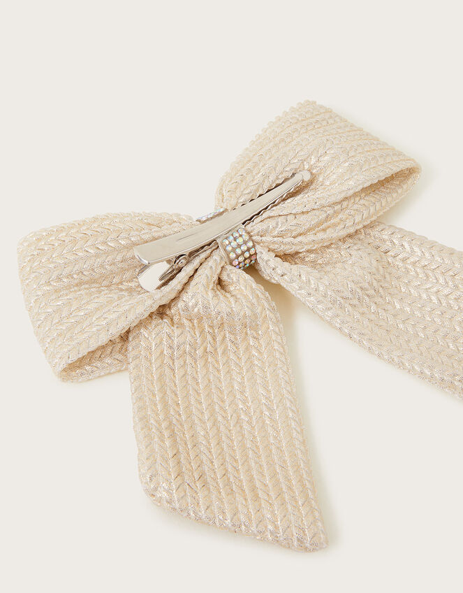 Textured Bow Tie Clip, , large