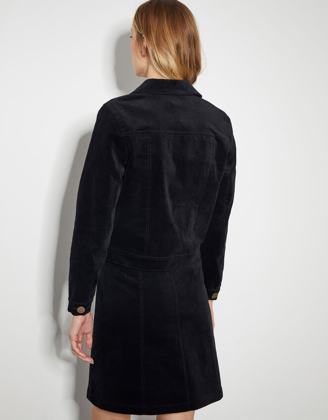 Oriana Four-Pocket Crop Jacket, Black (BLACK), large