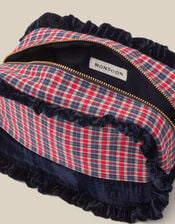 Tartan Velvet Make Up Bag, , large