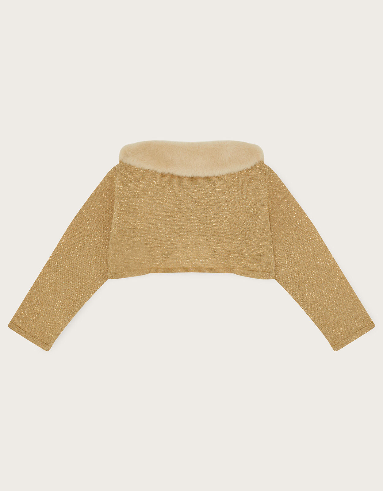 Baby Fluffy Collar Super Soft Cardigan Gold Baby Girl Outfits Rompers Monsoon UK