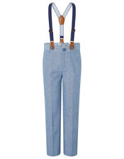 Nathan Two-Piece Suit with Braces, Blue (BLUE), large