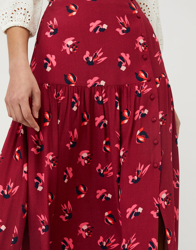 Betty Tiered Skirt with LENZING™ ECOVERO™ , Red (RED), large