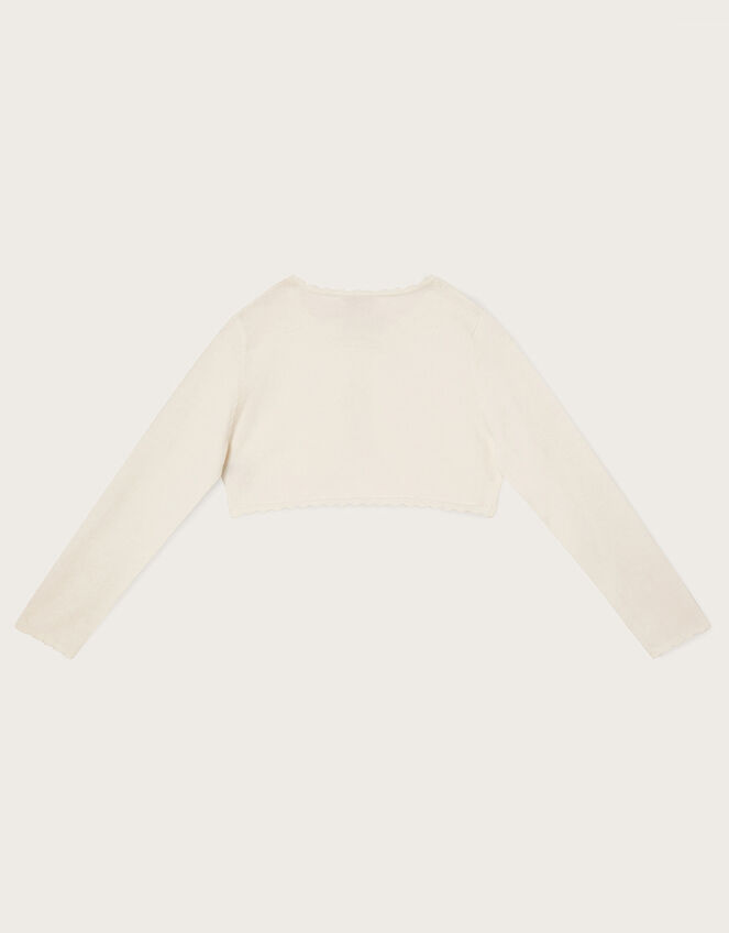 3D Petal Cardigan, Ivory (IVORY), large