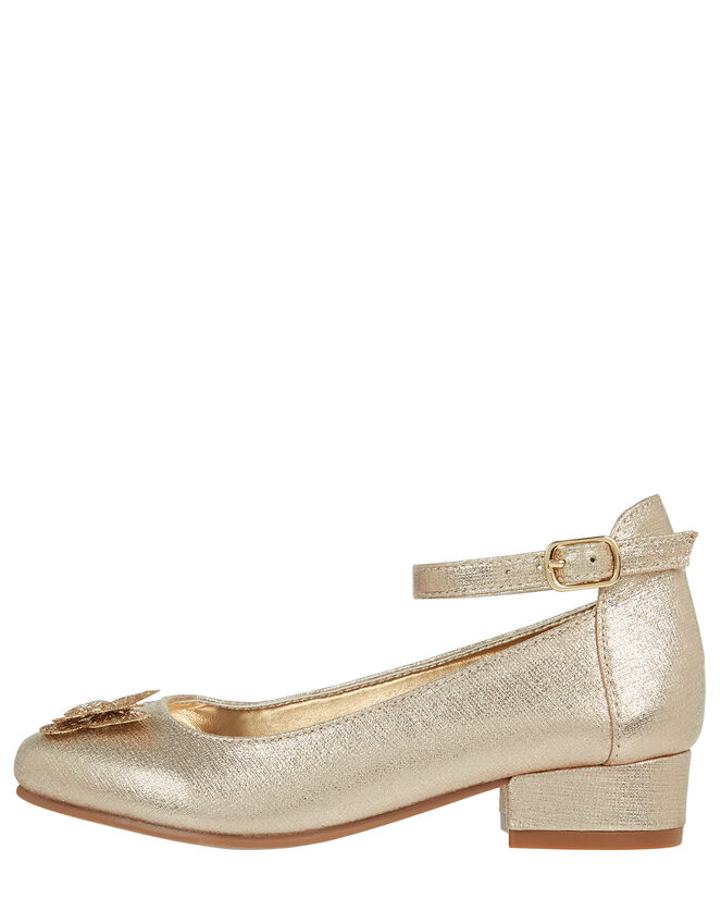 Glittery Layered Butterfly Mini Heels, Gold (GOLD), large