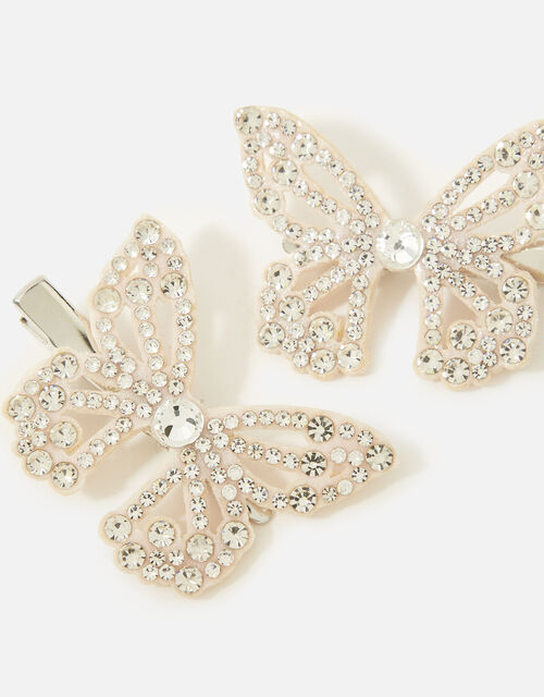 Super Sparkly Butterfly Hair Clips, , large