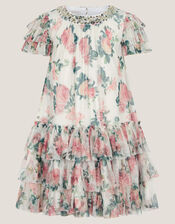 Alexandra Floral Ruffle Swing Dress, Multi (MULTI), large