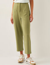 Adeline High-Waisted Suit Trousers, Green (GREEN), large