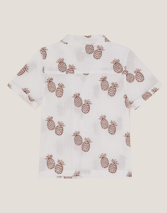 Pineapple Print Shirt, Cream (CREAM), large