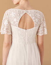 Shelly Floral Embellished Bridal Dress, Ivory (IVORY), large