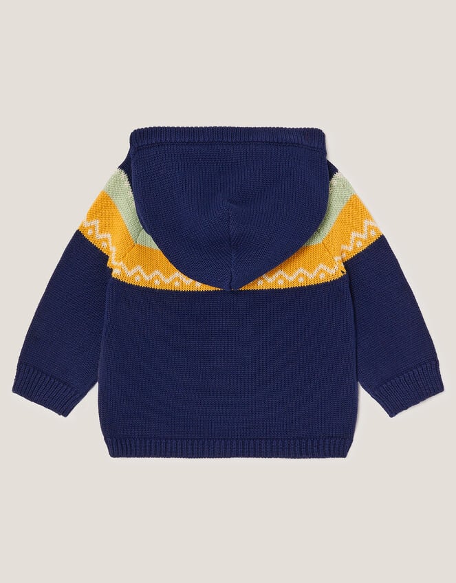 Newborn Benny Bear Knit Hoodie, Green (GREEN), large