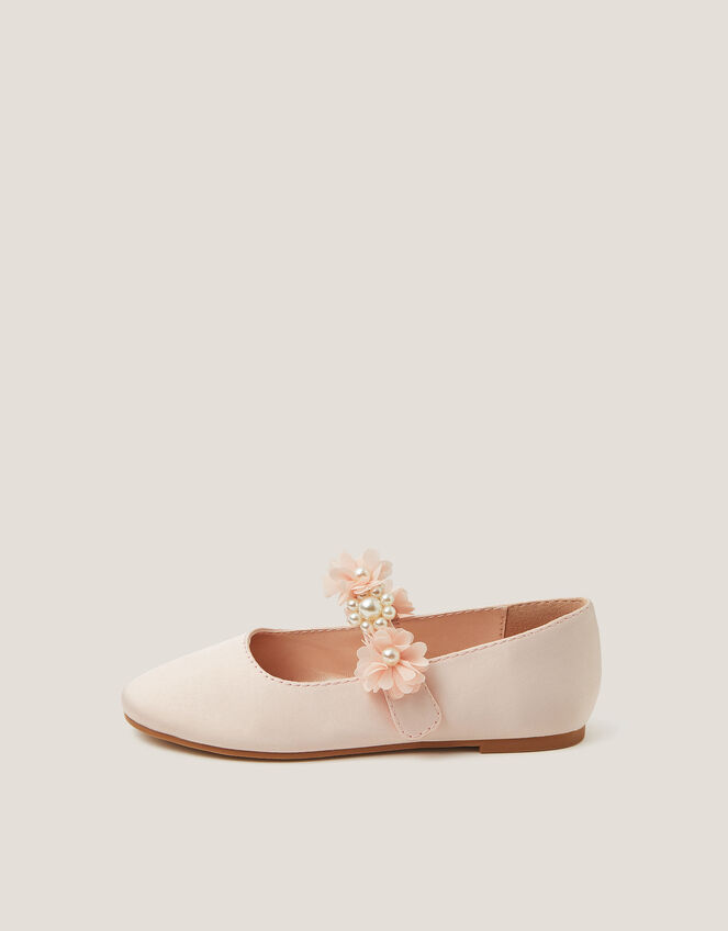 Pearl Flower Ballet Flats, Pink (PINK), large