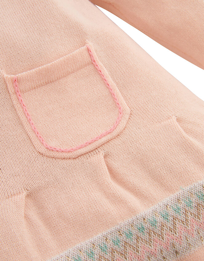 Newborn Baby Swan Knit Dress, Pink (PINK), large