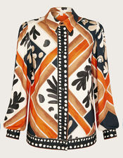 Cadenza Print Jersey Shirt, Black (BLACK), large