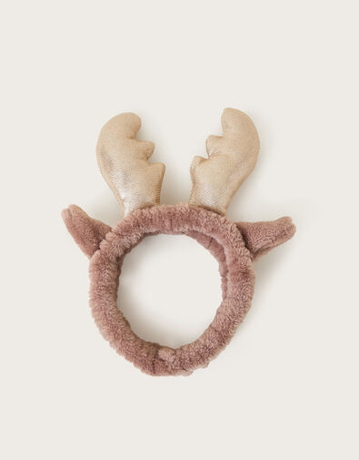 Reindeer Faux Fur Beauty Headband, , large