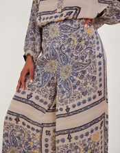 One Hundred Stars Mehndi Print Trousers, Blue (BLUE), large