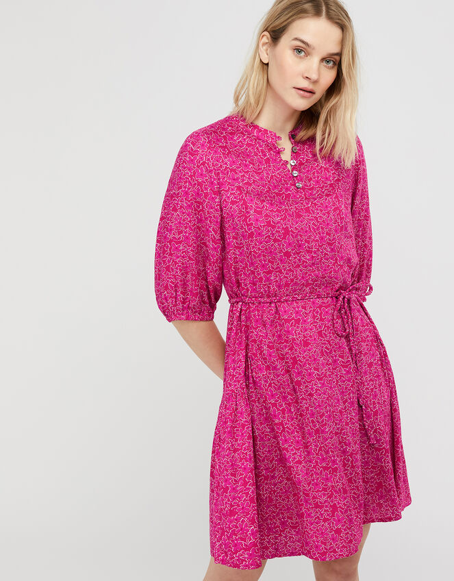 Manilla Printed Dress in LENZING™ ECOVERO™, Pink (PINK), large