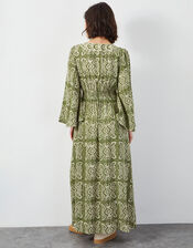 East Ashley Batik Maxi Dress, Green (GREEN), large