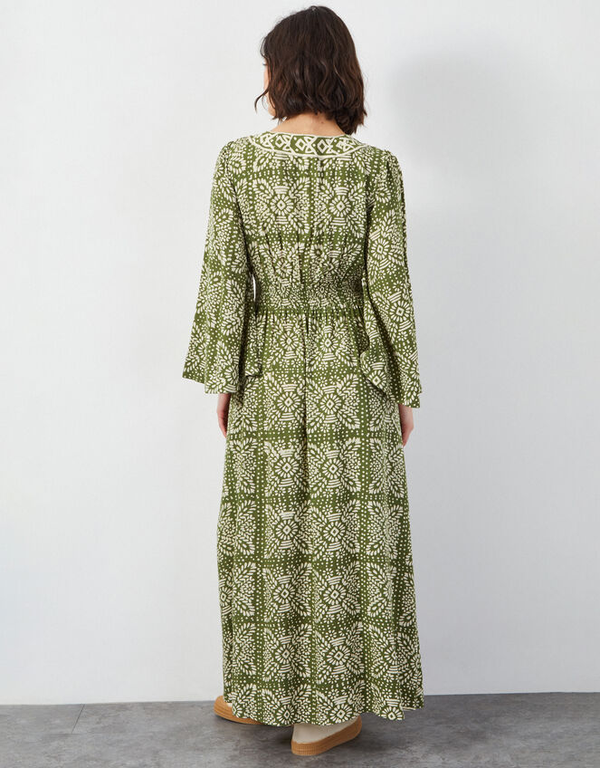 East Ashley Batik Maxi Dress, Green (GREEN), large