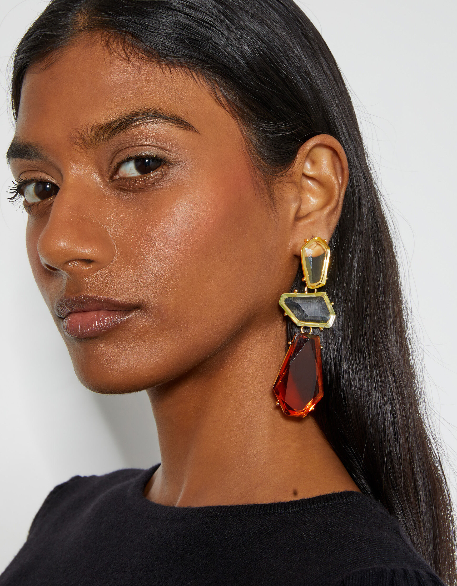 Geometric earrings zara store