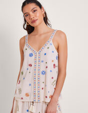 Arti Embroidered Cami , Ivory (IVORY), large