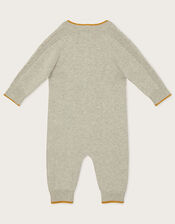 Newborn Fluffy Penguin Sleepsuit, Grey (GREY), large