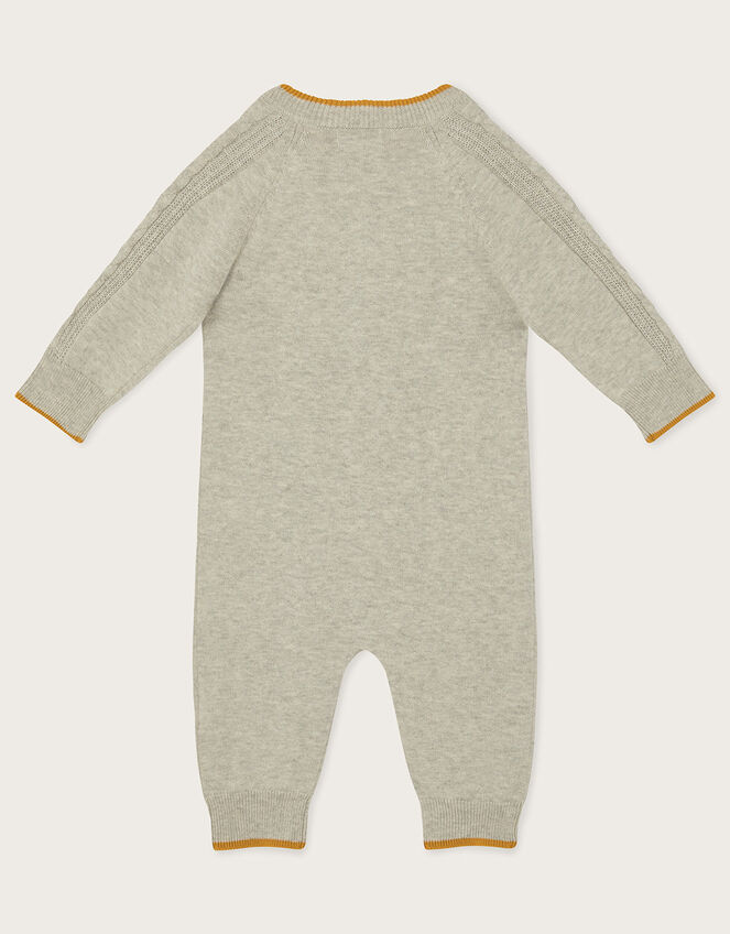 Newborn Fluffy Penguin Sleepsuit, Grey (GREY), large