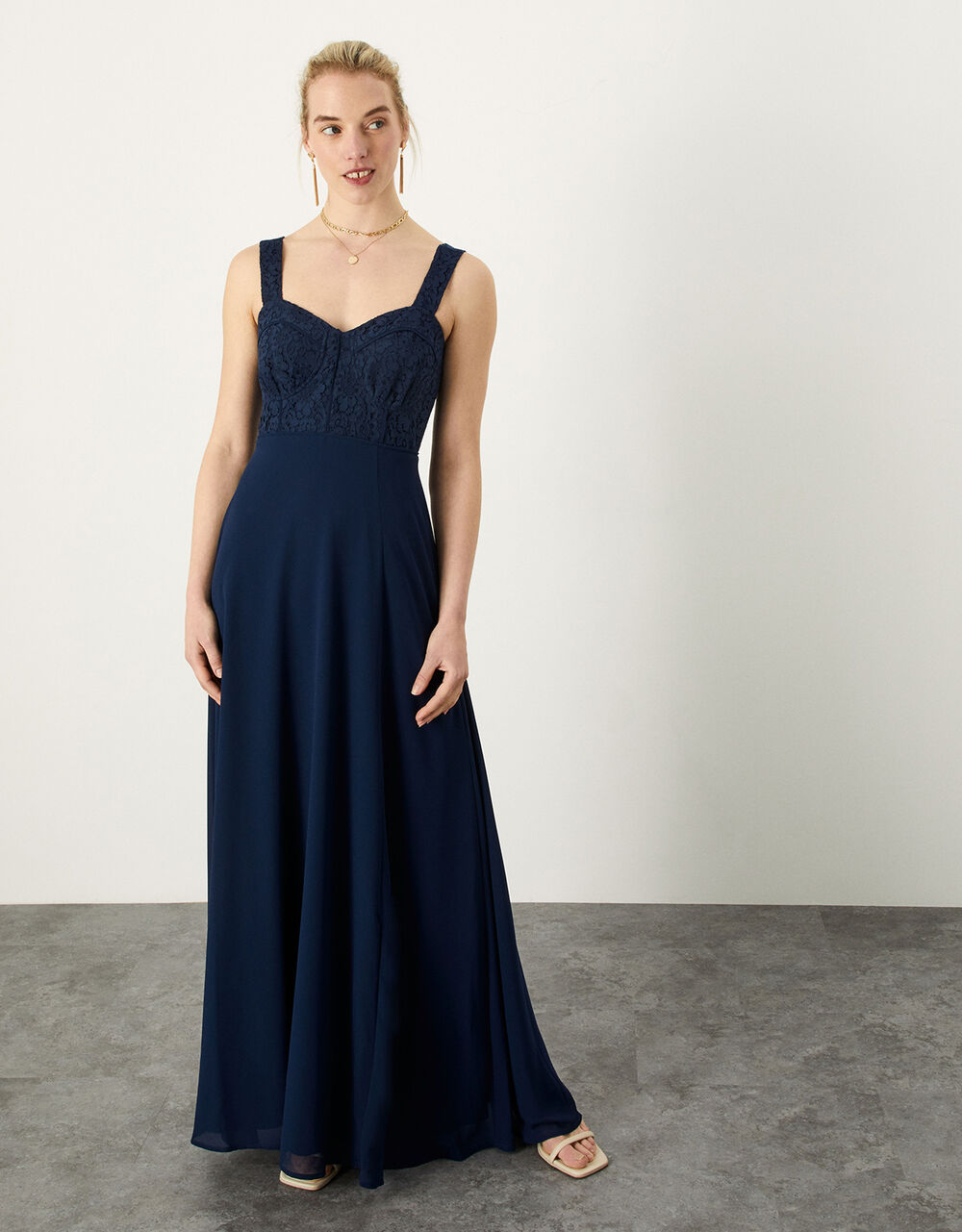 Women Dresses | Lori Lace Maxi Dress Blue - JI17236