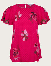 Everly Embroidered Blouse, Pink (PINK), large