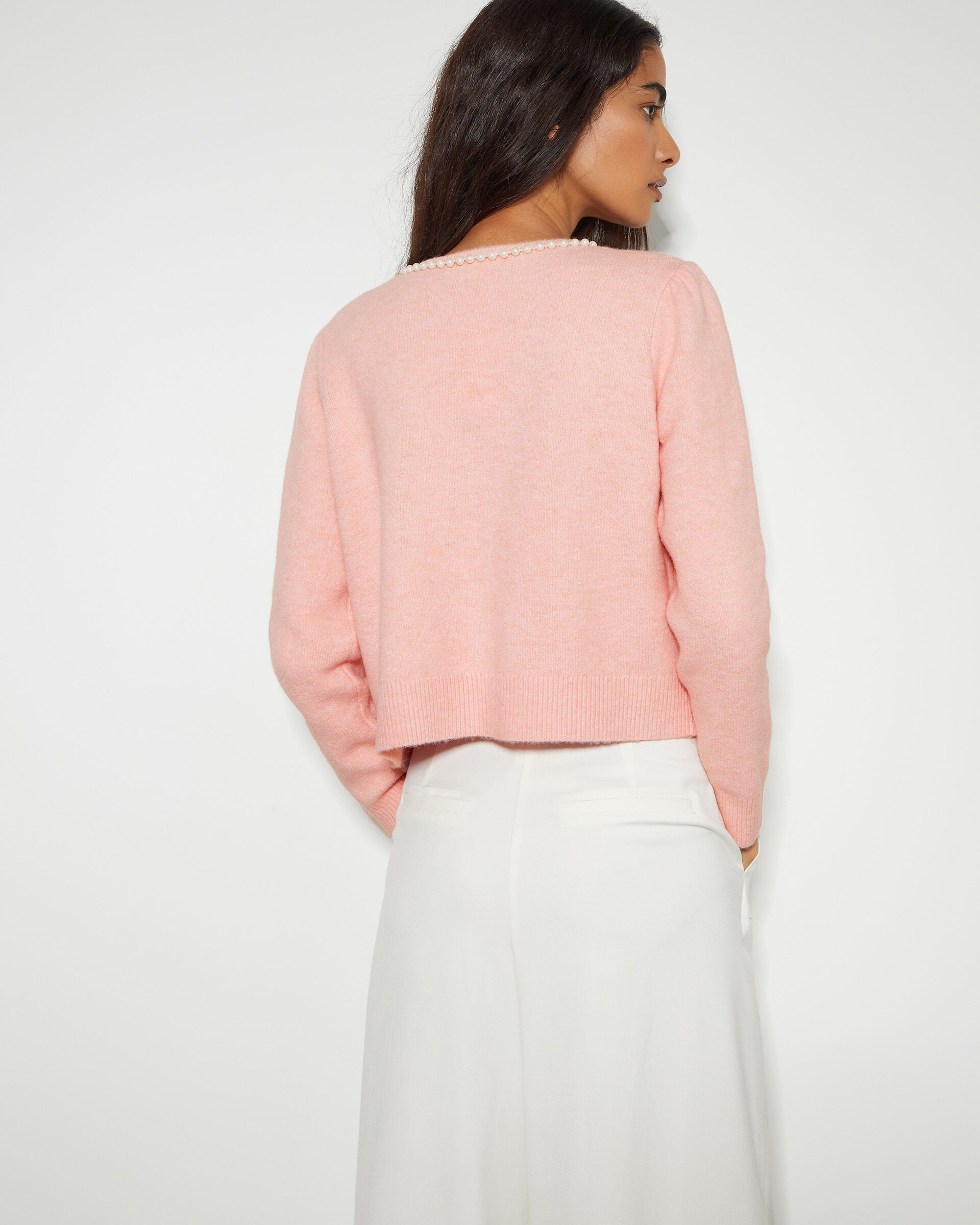 Pia Pearl Cardigan Pink Cardigans Monsoon UK