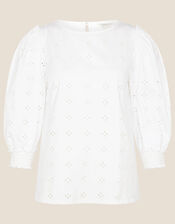 Broderie Top , White (WHITE), large