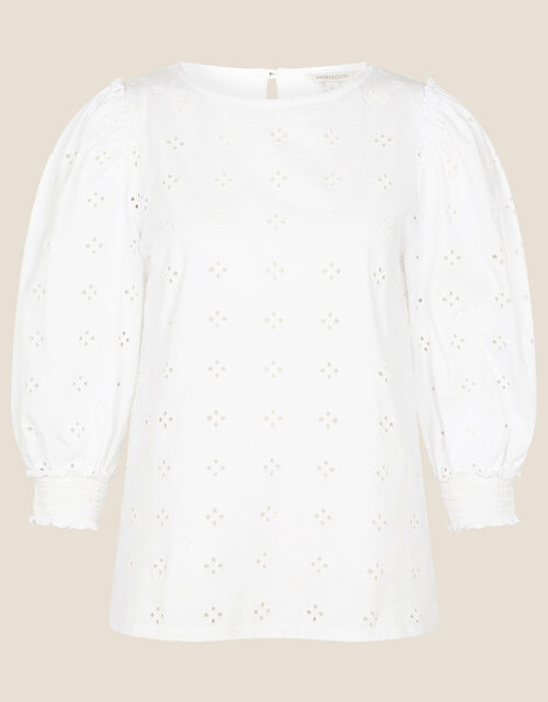 Broderie Top , White (WHITE), large